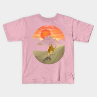 The beautiful pyramids of giza with hot weather Kids T-Shirt